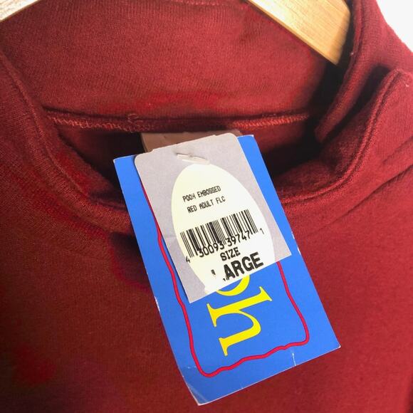 Vintage Winnie the Pooh Maroon Mockneck Sweatshirt - Picture 3 of 7